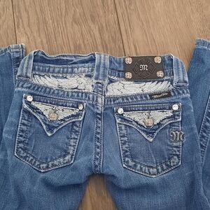 Miss Me Denim Jeans with Silver Accents